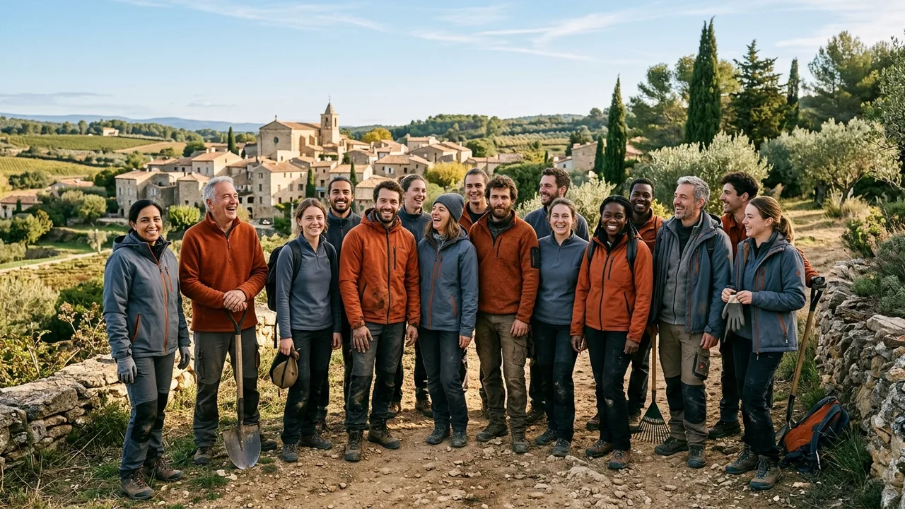 Équipe des bénévoles de L'Acharnerie mobilisée sur un événement de terrain